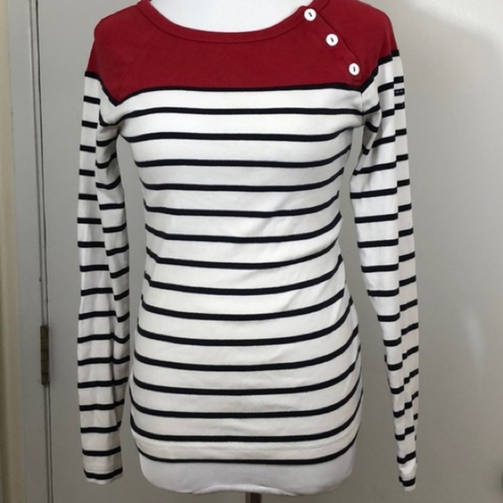 Anthropologie Le Phare De La Baleine Red white and blue shirt